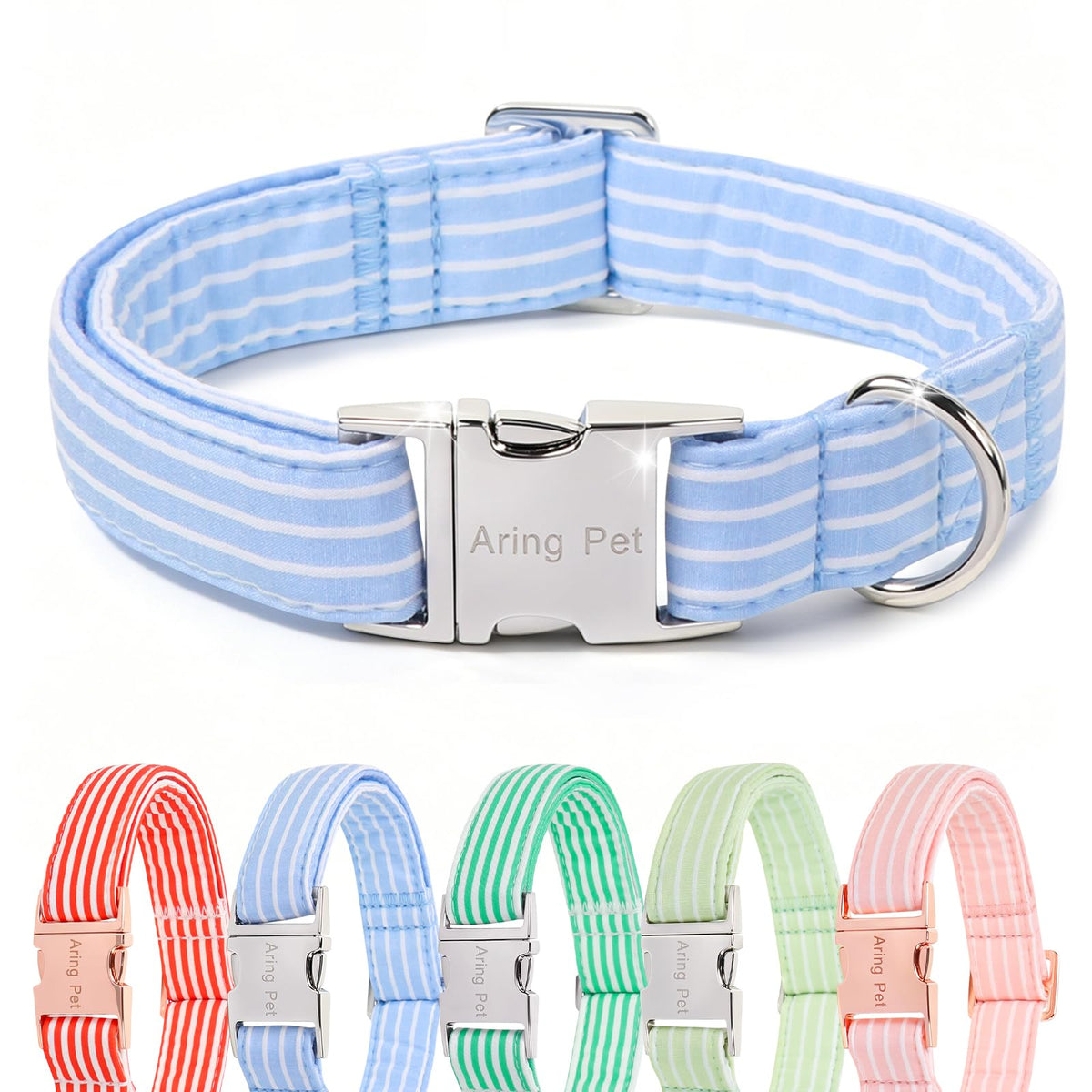 ARING PET Fall Dog Collar-Cotton Maple Leaves Dog Collar for Small Dogs, Adjustable Lightweight Dog Collars with Quick Release Buckle for Small Medium Large Dogs