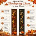 Happy Fall Y'all Give Thanks Rustic Porch Banner Farmhouse Decor