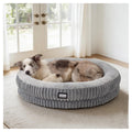 BALANCE Cat Bed Kitten Bed, Washable Round Cat Beds for Indoor Cats, Super Soft Plush Faux Fur Pet Bed for Puppy and Kitten with Anti-Slip Bottom