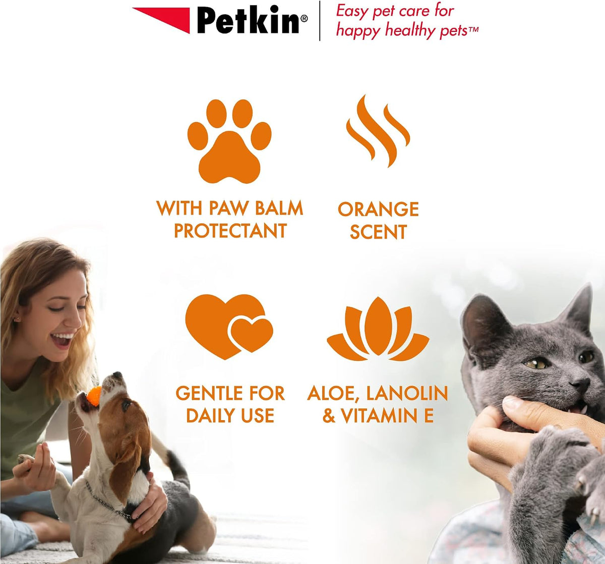 PETKIN Big N Thick PAW Wipes Dog and CAT Wipes