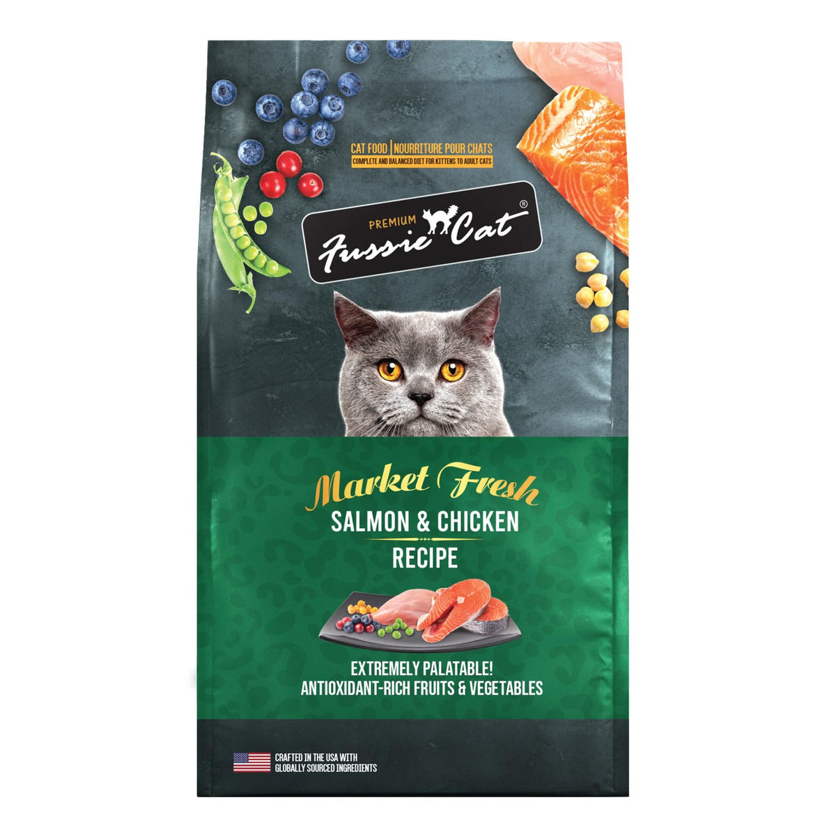 Fussie Cat Market Fresh Salmon Recipe, Dry Cat Food, 3.5lb Bag