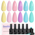 Beetles Halloween Cat Eye Gel Nail Polish Set, 6 Colors Glitter Gel