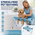 Dog Grooming Hammock, 2-in-1 Foldable Pet Bathing Bed with Stand，Pink | Pet Grooming Hammock, Dog Bath & Paw Wash Sling for Small Large Dogs, Nail Trimming, Shower Hammock, Foldable Stand