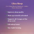 Natrol Ultra Sleep 3-in-1, 5mg Melatonin, GABA, Botanicals, 30 Tablets | Improve Sleep Quality, Wake Up Rested & Refreshed, Fast Dissolve, Raspberry Flavor, 100% Drug-Free, Non-Habit Forming