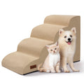 Aodisman Dog Stairs for Small Dogs and Cats,3-Step Pet Ramp for Bed & Couch | 15.7" H Non-Slip Sturdy Dog Steps with Curved Ramp for Senior,Short-Legged Dogs,Puppy and Cats to Reach Sofa or Chair,Grey