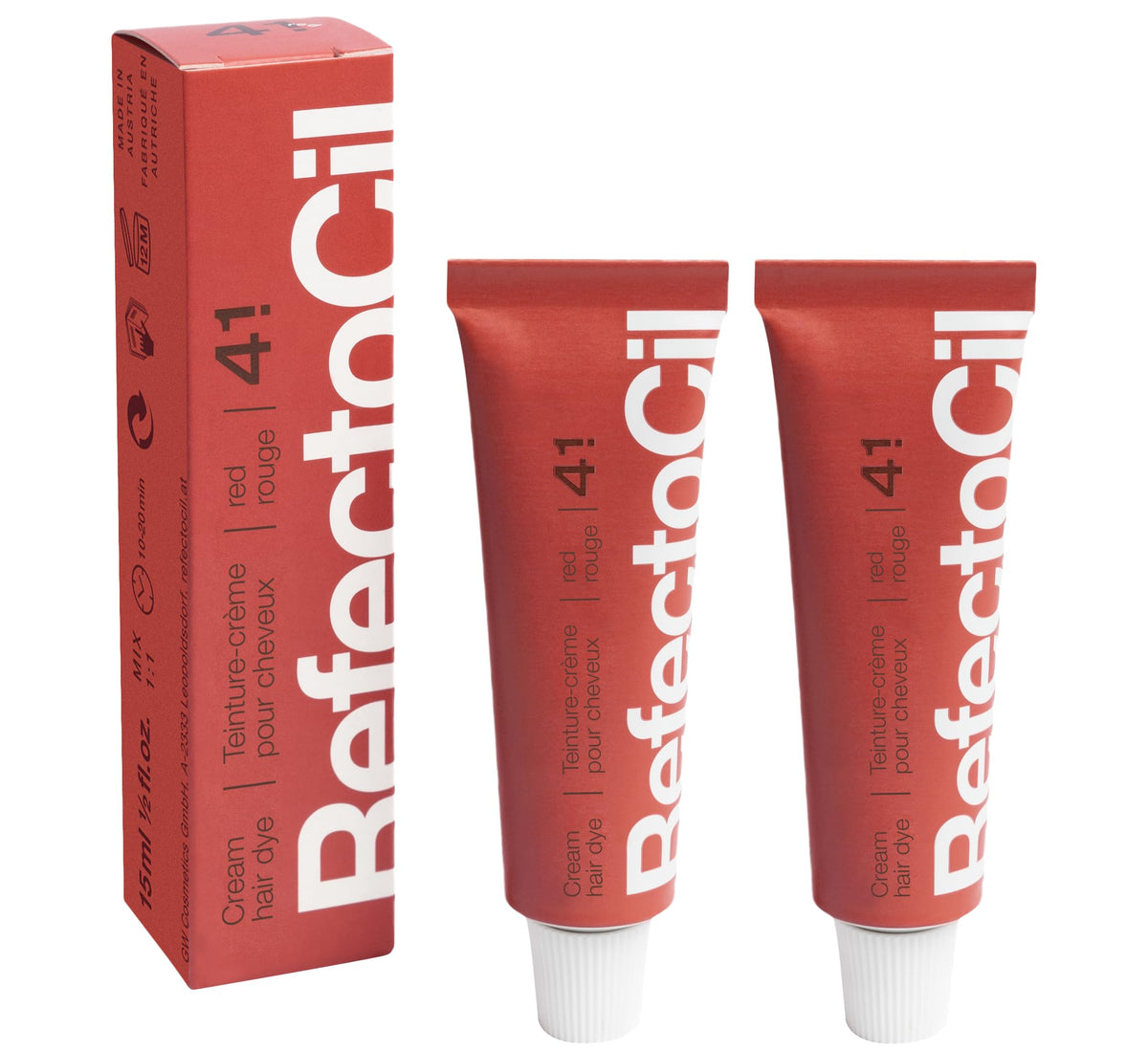 RefectoCil Cream Hair Dye 2-Pack – Professional Long-Lasting Hair Tint | Twin Pack for Regular Users and Salons – Use With 3% Developer (Sold Separately)