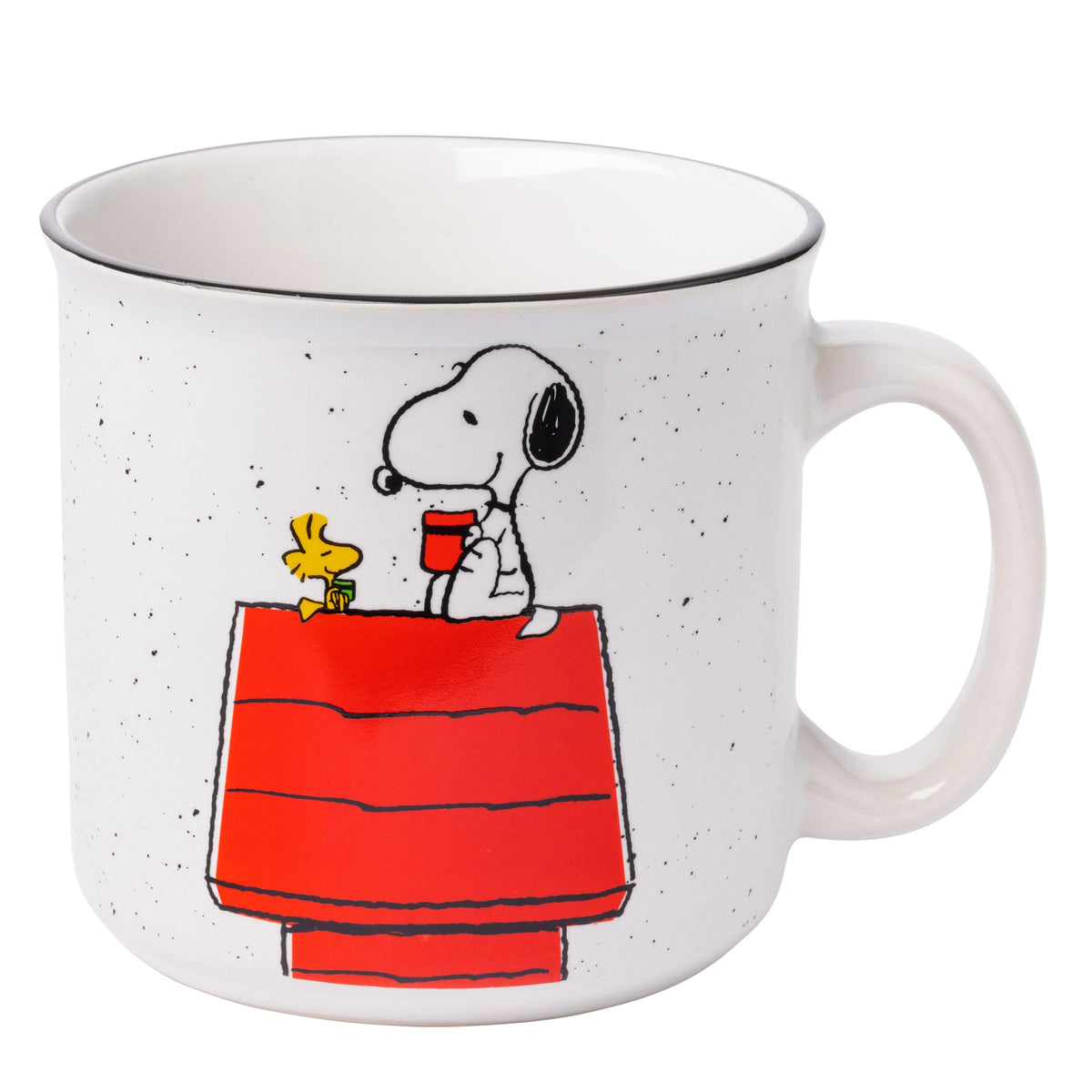 Silver Buffalo Peanuts Snoopy Fall Leaf, Wide Rim Ceramic Mug, 16oz