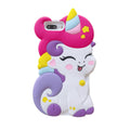 3D Cute Unicorn Soft Case for iPhone 13/iPhone 14 6.1 inch, 3D Cute Cartoon Kawaii Fashion Character Unicorn Horse Shape Kids Girls Women Soft Silicone Case