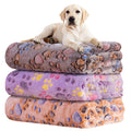 Rezutan 1 Pack 3 Blankets for Dogs, Dog Blanket for Large & Medium Pet Cat, Premium Soft Fluffy Suitable for Dog Kennels & Beds, Sofas, Gifts Puppy Essentials, 41x31inch, Gray/Blue/Beige