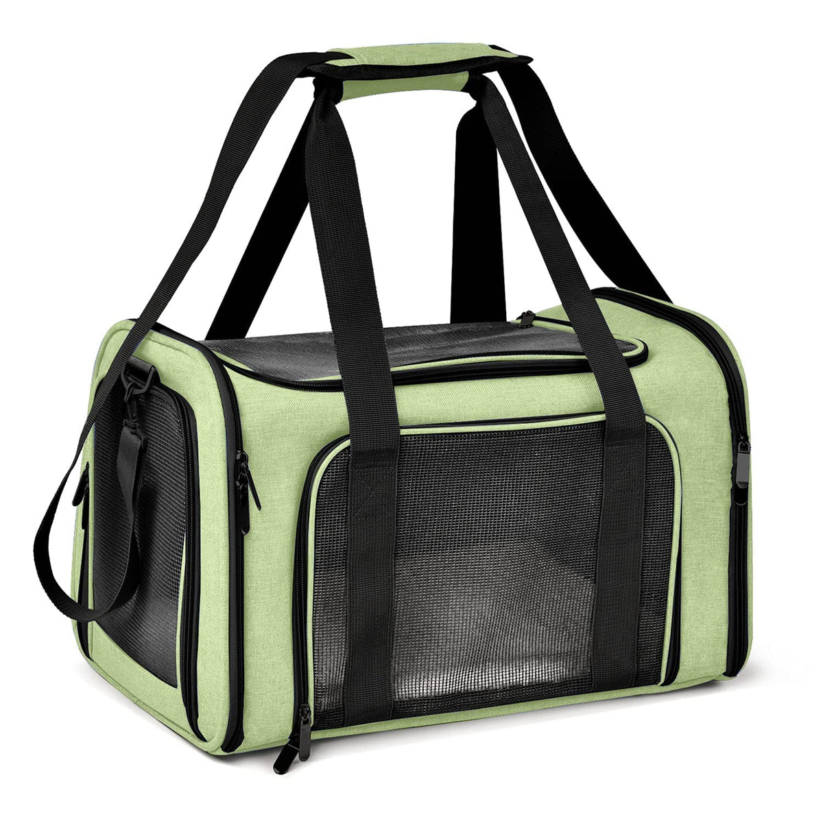 Henkelion Cat Carriers Dog Carrier Pet Carrier For Small / Medium Cats Dogs Puppies (Up To 15lbs), TSA Airline Approved Small Dog Carrier Soft Sided, Collapsible Waterproof Travel Puppy Carrier - Grey