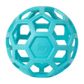JW Pet Hol-ee Roller Dog Toy Puzzle Ball, Natural Rubber, Large (5.5 Inch Diameter), Colors May Vary