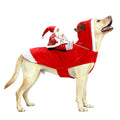 Santa Dog Costume, Dog Christmas Outfit, Riding Pet Costume, Size M