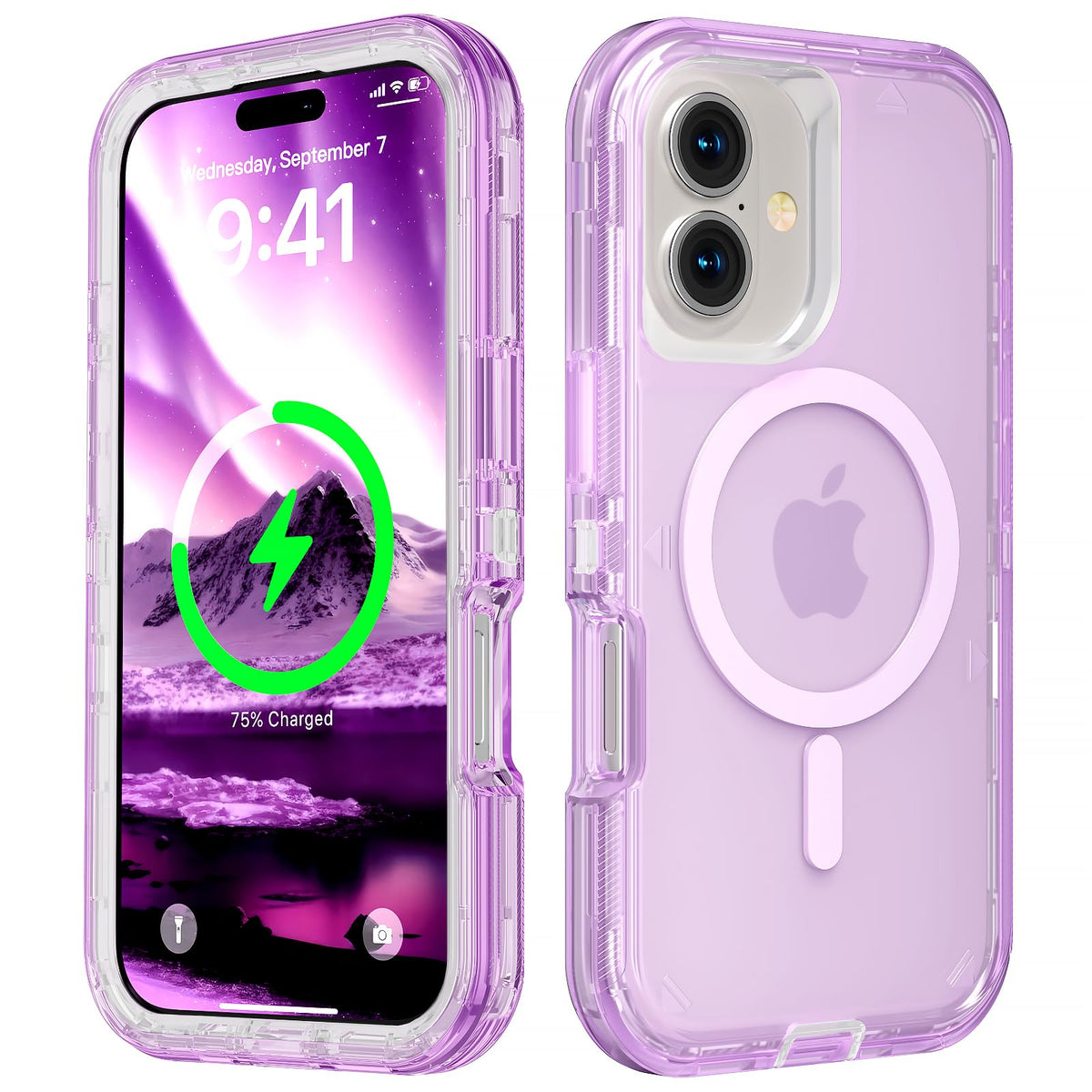Follaroma Magnetic for iPhone 16 Plus Case, Heavy Duty Phone Cases, Clear