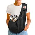 Tomkas Small Dog Sling Carrier - Classic Pocket & Classic Strap - Wrap Carrier - for 3-10 lbs Pets(Black)