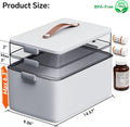 CTIME 3-Tier Medicine Organizer - Portable Medicine Cabinet with Handle | Multipurpose Medical Box, Pill Organizer, Empty First Aid Kit for Home