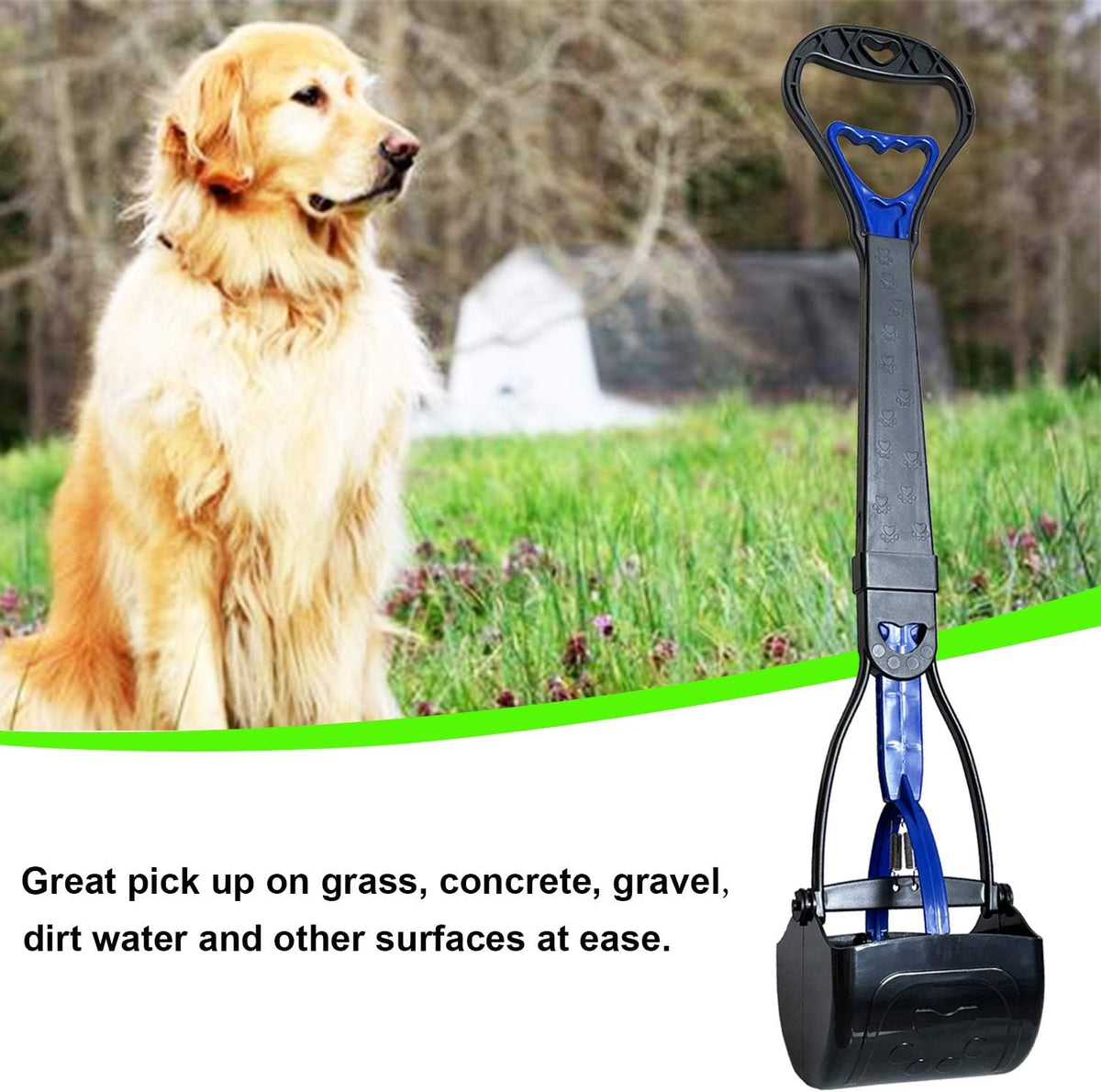 ienjoyed Non-Breakable Pooper Scooper for Large Medium & Small Dogs Heavy Duty, 28“Long Handled Dog Poop Scooper for Grass,Durable Dog Poop Pick Up Tool, Poop Grabber