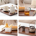 XZHXFX Bamboo Serving Tray with Gold Handles,Small