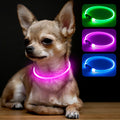 BSEEN Light Up Dog Collar - LED Dog Collar Rechargeable, Glowing Pet Collars for Small Medium Large Dogs, TPU Cuttable Lighted Puppy Collar, Safety Dog Lights for Night Walking (Green 70cm)