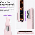 ORNARTO for iPhone 17 Pro Max Case, Liquid Silicone, Chalk Pink