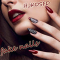 Halloween Press on Nails Almond Medium Fake Nails Black White Gradient Glue on Nail Goth False Nails with Bat Spider Web Designs Glossy Reusable Stick on Nail for Women Girls 24Pcs