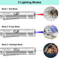 TBTeek Cat Toys, Rechargeable, 3 Light Modes & 5 Fun Patterns, Portable Interactive Kitten Pet Dog Cat Mouse Toy for Fun Chase Play Exercise