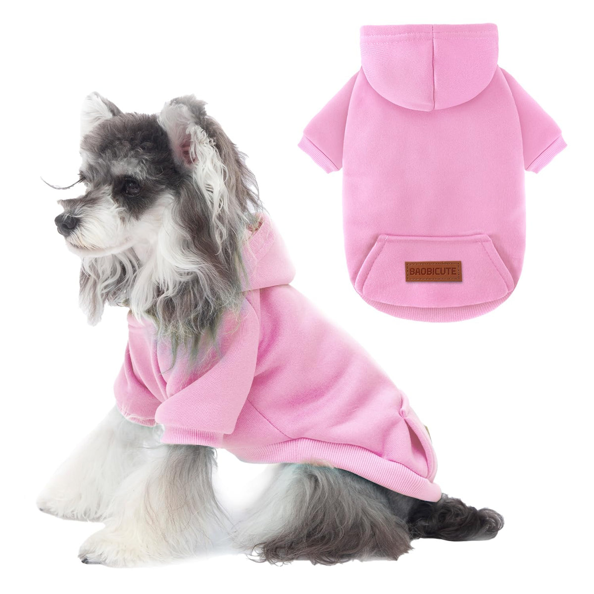 2 Pack Dog Hoodie Warm Hood Dog Sweater Cold Weather Small Dogs Sweatshirt Comfort Pet Clothes for Small Medium Dogs with Pockets Cats Chihuahua Clothes for Male Female Girl Boy Sporty Daily Wear