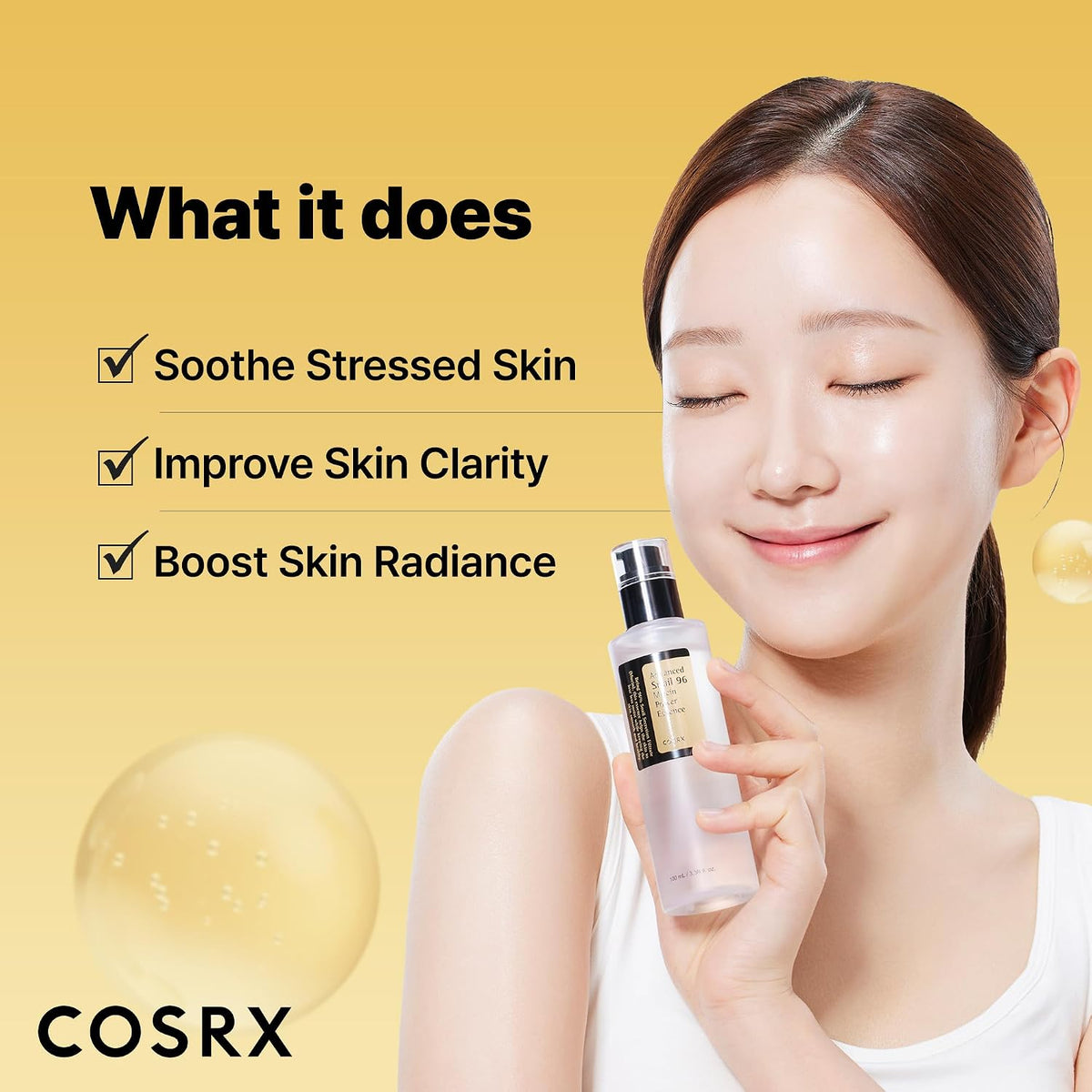 COSRX Snail Mucin 96% Repairing Serum, Hydrating Serum for Face with Snail Secretion Filtrate for Dull Skin & Fine Lines, 100ml, Korean Skin Care