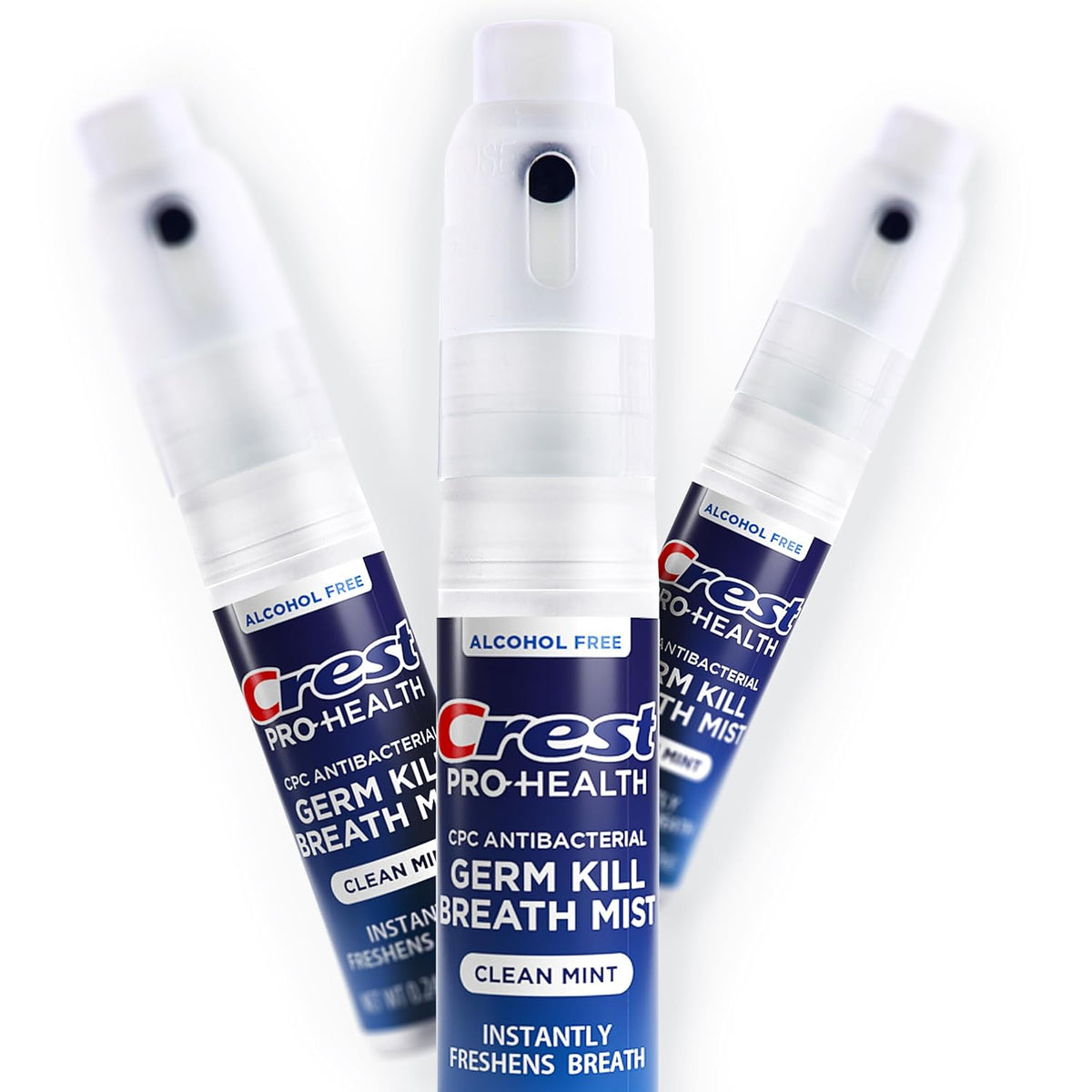 Crest Pro-Health | Portable Alcohol-Free CPC Mist with Clean Mint Flavor | Instant Fresh Breath - 3 Count (0.24oz/7ml) Breath Spray