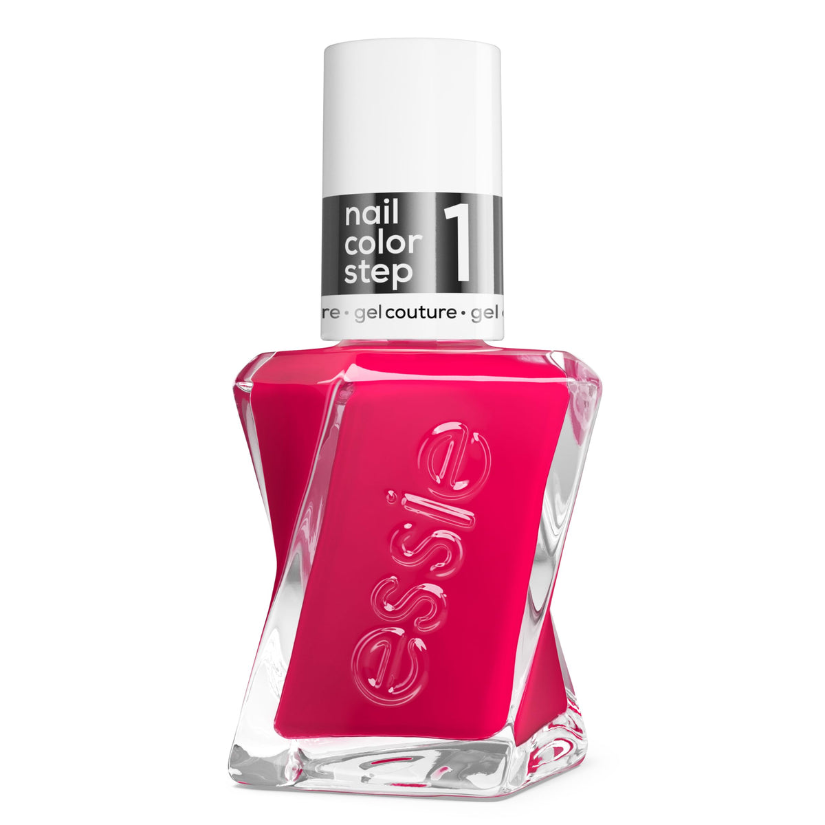 Essie Gel Couture Long-Lasting Nail Polish, Vegan, Clear, Shiny Top Coat, 0.46 fl oz