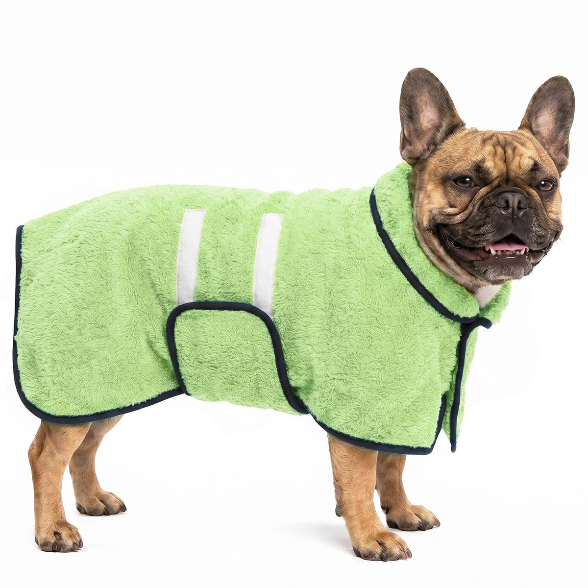 Dog Bathrobe, Super Absorbent for Small to Large Dogs, Dark Blue XL | Dog Robes with Soft Fleece, Warm & Cozy, Adjustable Fit, and Quick Drying Coat for Baths Swimming and Grooming