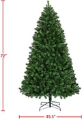 Yaheetech 6ft Pre-lit Christmas Tree with 300 Warm White Lights, Green