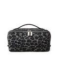 EACHY Travel Makeup Bag, Large Capacity Cosmetic Bag for Women, Waterproof PU Leather, Flat Open Portable Toiletry Bag for Skincare, Brushes & Travel Essentials