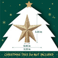 SUNEZLGO Mini Christmas Tree Topper, 3.35 Inch Small Star Treetop, Small Christmas Tree Top, Mini Christmas Tree Ornaments, Ornaments for Tree, Tree Star for Xmas Holiday Party Home Decoration