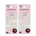 Dashing Diva Magic Press Nail Bundle - French Collection - Square Press On Nails - Day to Night & Homecoming - Long Lasting Gel - Lasts Up to 7 Days - 2 Sets