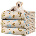 Rezutan 1 Pack 3 Blankets for Dogs, Dog Blanket for Large & Medium Pet Cat, Premium Soft Fluffy Suitable for Dog Kennels & Beds, Sofas, Gifts Puppy Essentials, 41x31inch, Gray/Blue/Beige