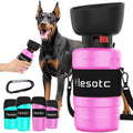 lesotc Dog Water Bottle, Portable Pet Water Dispenser, Leak Proof Travel Squeeze Water Bottle for Dogs, Puppy Essentials Dog Stuff Accessories for Outdoor Walking, Hiking, BPA-Free, Lightweight
