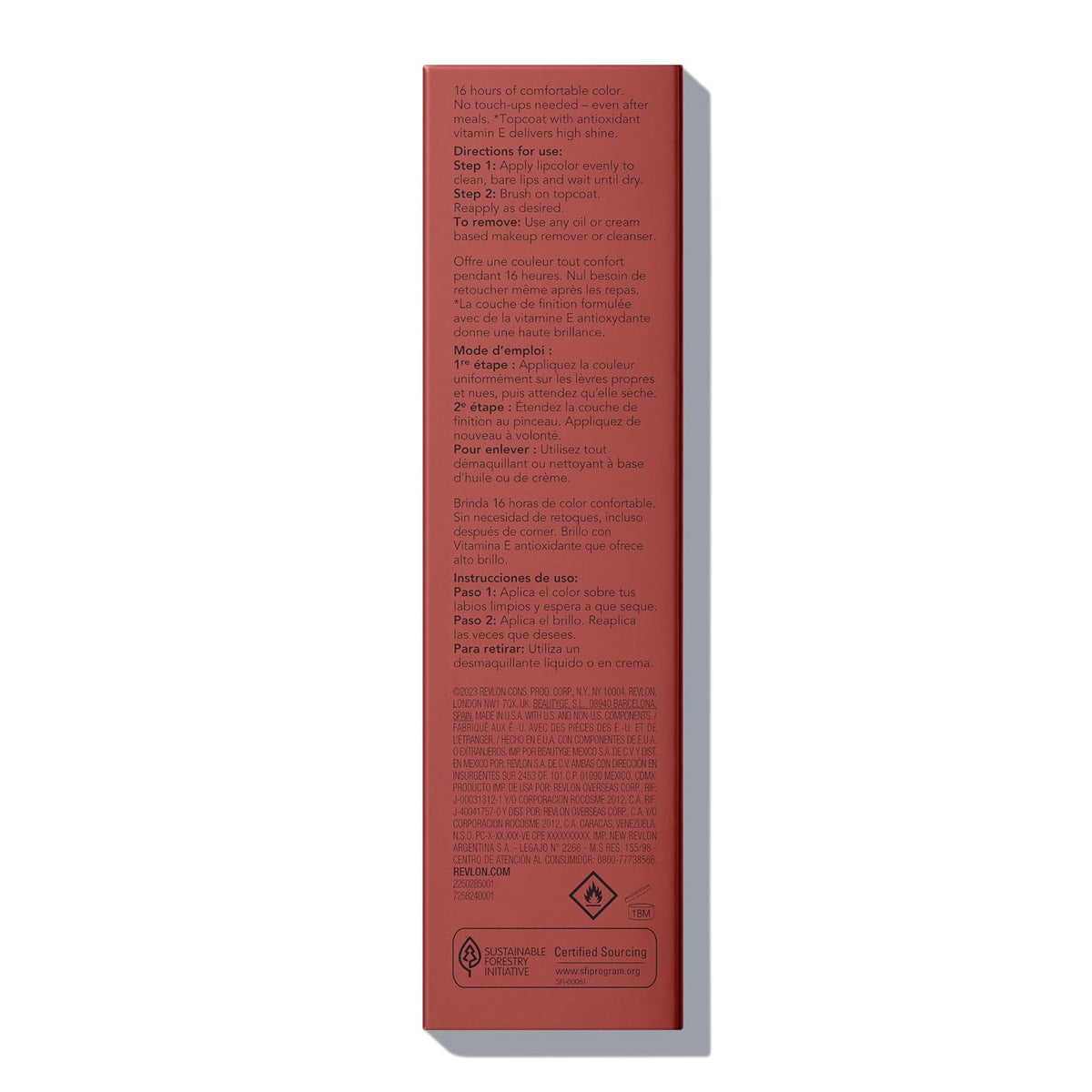 Revlon ColorStay Overtime Liquid Lipstick with Clear Lip Gloss, Long-Lasting Lip Color, Dual Ended with Moisturizing Vitamin E, 350 Bare Maximum, 0.07 fl oz