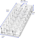 byAlegory Premium Beauty Organization Acrylic Lipstick Organizer & Beauty Container 24 Space Storage (Clear)