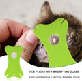 Tick Removal Tool Kit 8-in-1 with Storage Box for Dogs and Cats | Stainless Steel - Tick & Flea Remover Dogs Cats Outdoor - Tick Comb Tweezers Flea Comb Magnifying Glass Storage Box