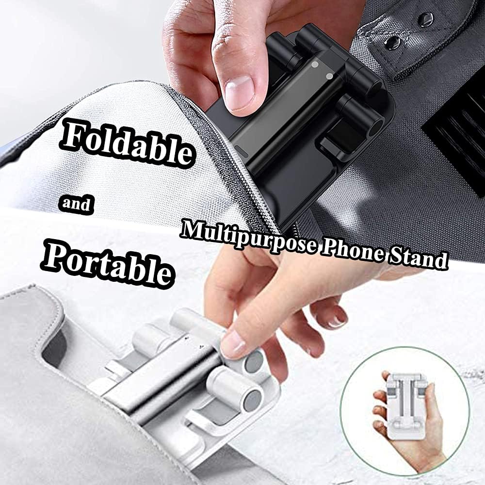 Meetuo 2 Pcs Cell Phone Stand for Desk Adjustable Desktop Phone Holder