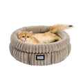 BALANCE Cat Bed Kitten Bed, Washable Round Cat Beds for Indoor Cats, Super Soft Plush Faux Fur Pet Bed for Puppy and Kitten with Anti-Slip Bottom