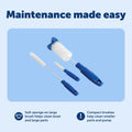 PetSafe Drinkwell Dog and Cat Water Fountain Cleaning Kit, 3 Brushes, Blue, 1 3/8', 1 5/8', 2' brushes (535855) | 3-Brush Set, Plastic-Wrapped Steel Shafts Resist Rust, Flared Sponge Tip for Deep Cleaning, Fits All Drinkwell Fountains