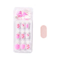 Kiss Impress Mini Mani Press On Nails for Girls & Tween Kids, 20 Super Duper Short Squoval Press-Ons with Pink Glitter Sprinkle, Mom Approved for Small Nail Beds, No Glue Needed, Mini File Included