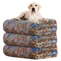 Rezutan 1 Pack 3 Blankets for Dogs, Dog Blanket for Large & Medium Pet Cat, Premium Soft Fluffy Suitable for Dog Kennels & Beds, Sofas, Gifts Puppy Essentials, 41x31inch, Gray/Blue/Beige