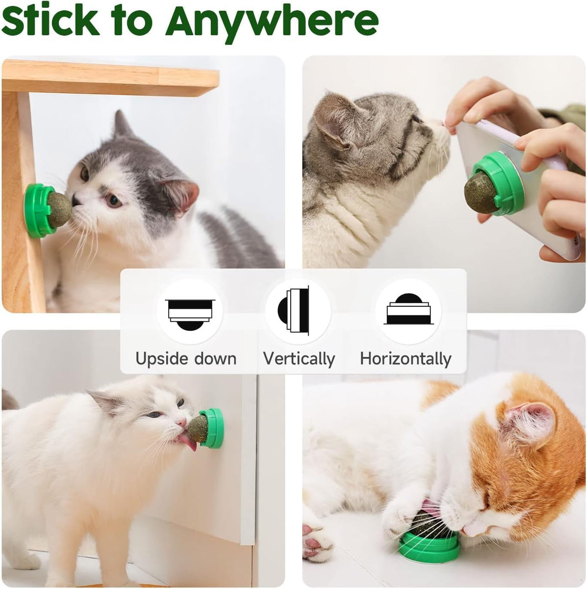 Potaroma Catnip Toys Balls 4 Pcs with Extra Cat Energy Ball