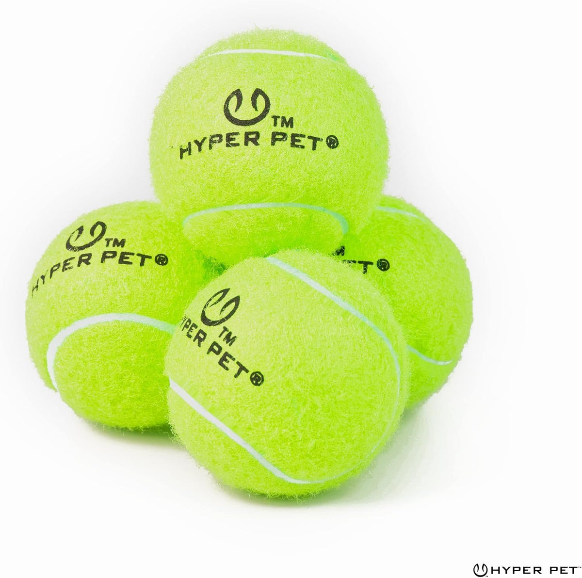 Hyper Pet Mini Extra Small Tennis Balls for Dogs, 1.75 Inch, 4 Pack, Green | Safe interactive playthings for exercise and training, works with the K9 Kannon launcher, keeps little pups active daily
