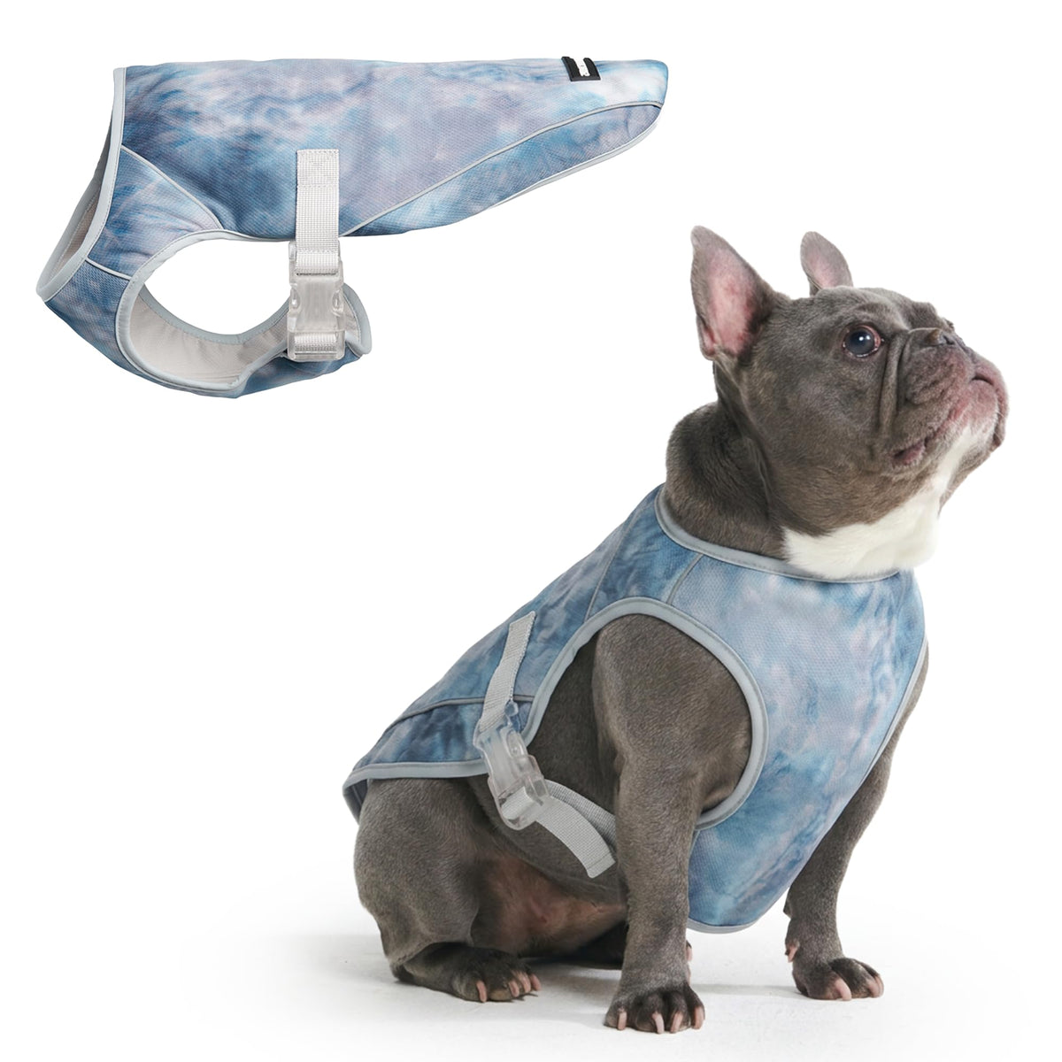 Spark Paws Dog Cooling Vest - SPF 50 UV Sun Protection - Summer Heat Relief Gear for Dogs, Lightweight, Evaporative Cooling - Dog Anxiety Relief Vest During Hot Days - Snowcone, XL