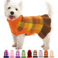 Dog Sweater Dress Plaid Knitwear for Small Dogs Girl Christmas Clothes