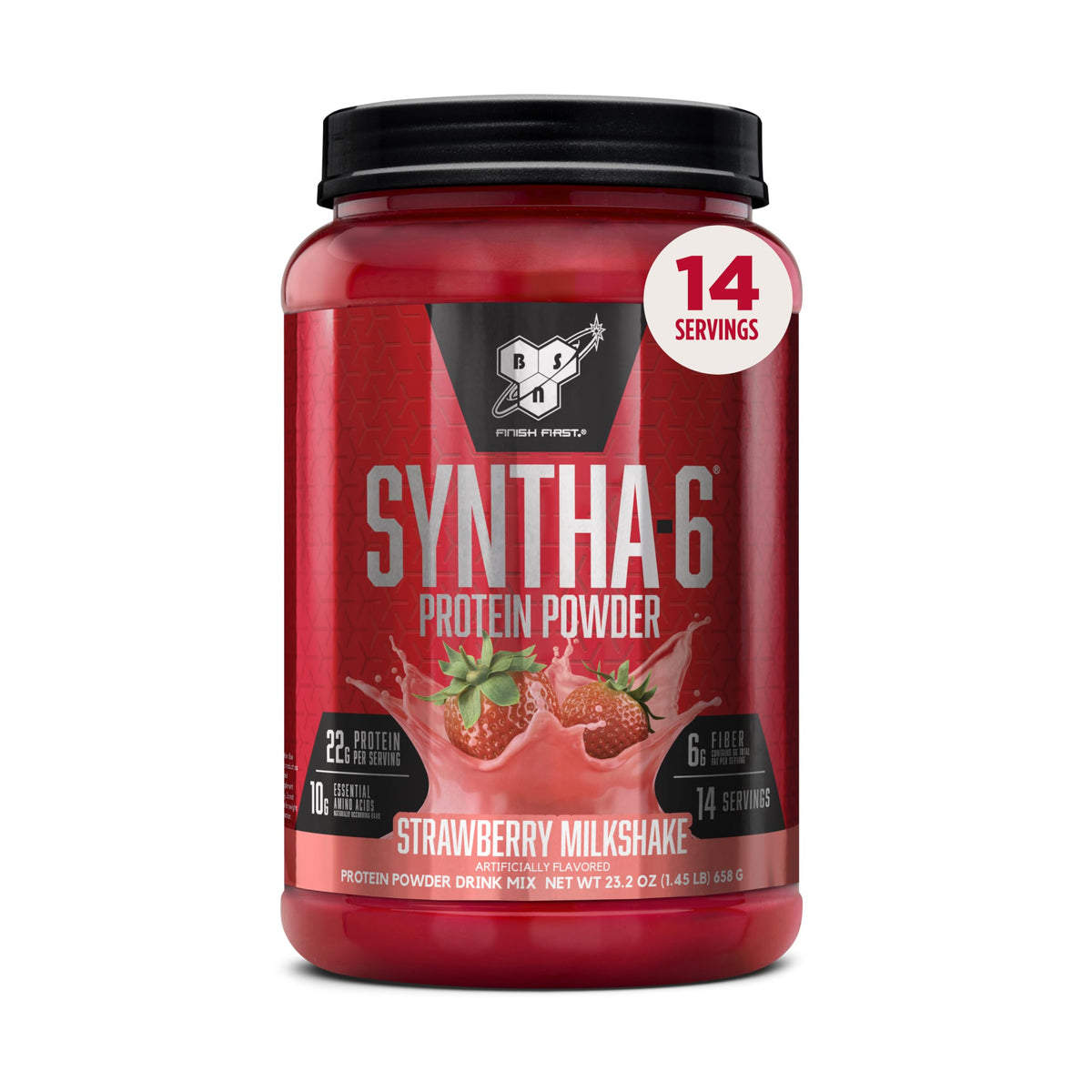 BSN SYNTHA-6 Whey Protein Powder, Micellar Casein, Milk Protein Isolate Powder, Vanilla Ice Cream, 5 Pounds, 48 Servings (Pack of 1) - Package May Vary