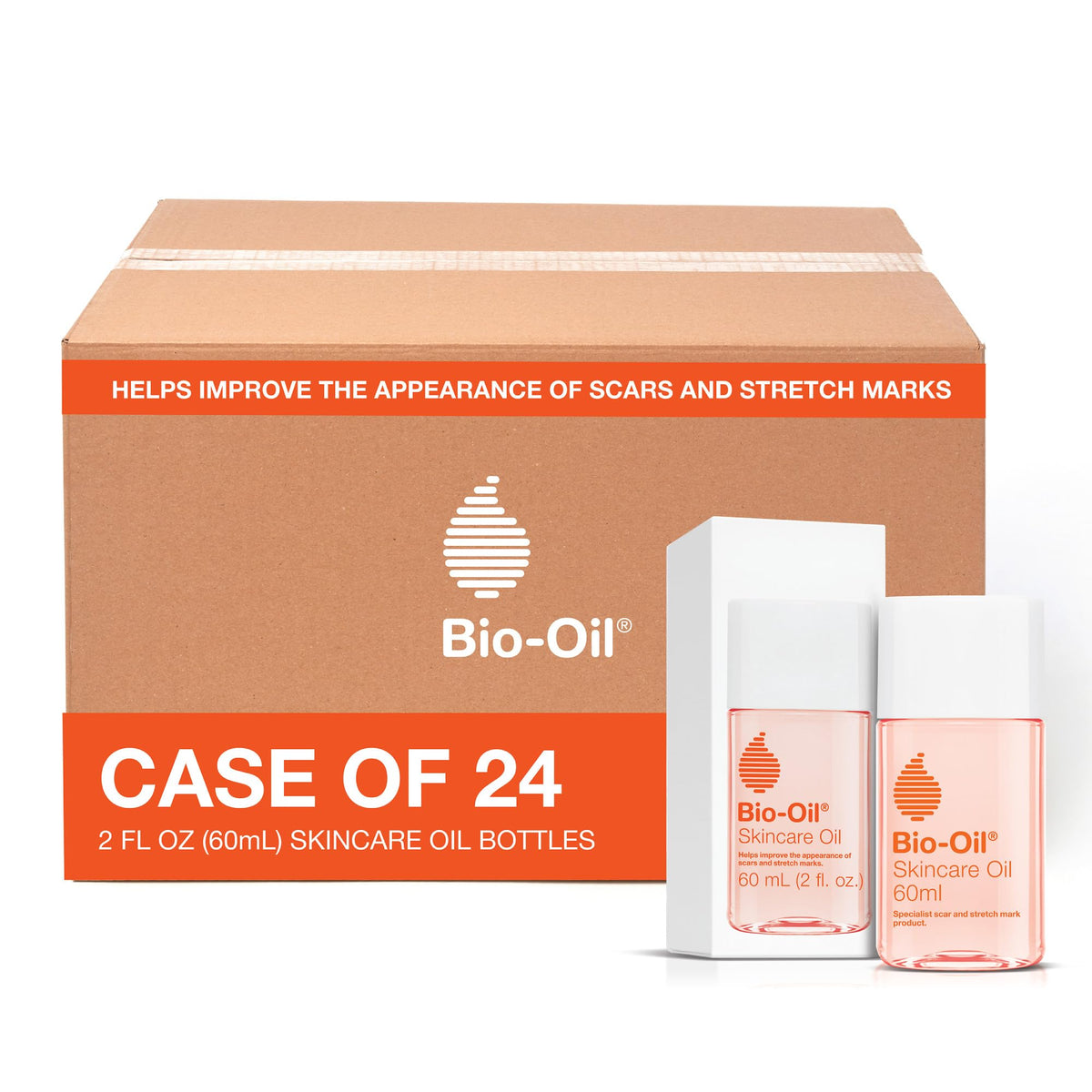 Bio-Oil Skincare Body Oil Serum, Face and Body Moisturizer with Vitamin E & A, for Scars, Stretch Marks, Sensitive Skin, All Skin Types, Dermatologist Recommended, Non-Comedogenic, 2 Oz